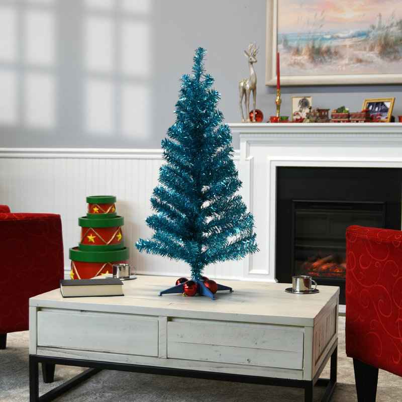 Arbre à guirlande turquoise The Holiday Aisle®, 3 pi