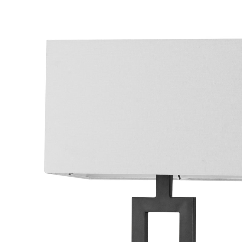 Larde 58.15'' Matte Black Column Floor Lamp