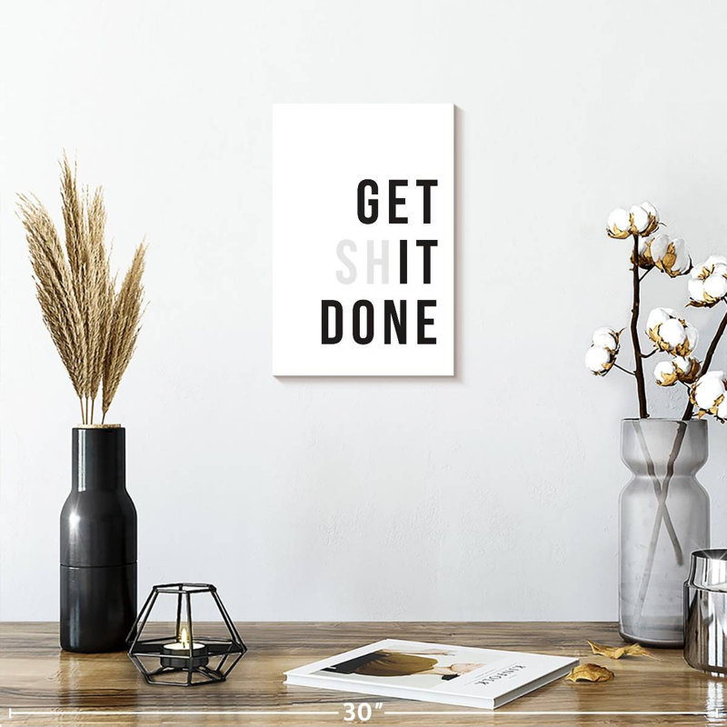 Get It Done, typographie, H 12 po x l 8 po