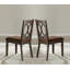 Ensemble de chaises de salle à manger de style transitionnel classique 2 pièces avec finition espresso, cadre en bois et revêtement brun confortable pour un repas élégant