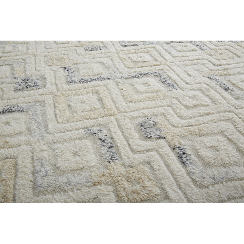 Saint Lucia Wool Geometric Area Rug, Rectangle 10' x 14'