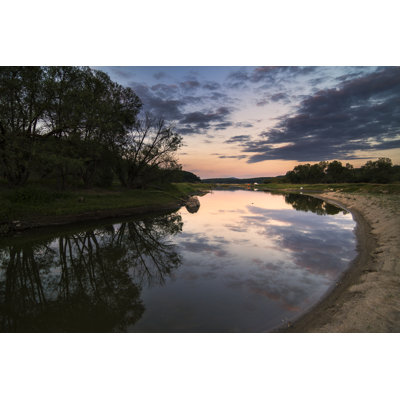 Summer River Sunset by PetarBogdanov - Wrapped Canvas Print