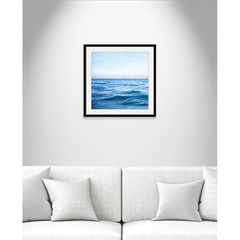 " Seascape ", 27.50" H x 27.50" W x 1.25" D, Satin Black