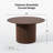 Maianh Round Solid and Manufactured Wood Pedestal Dining Table-141001803-193167445