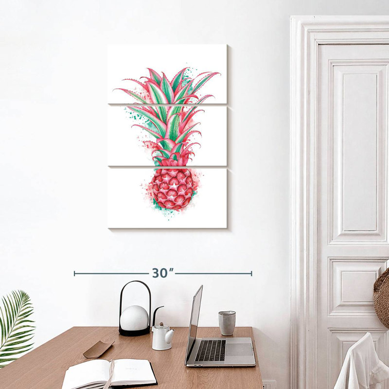 Yarlin Pink Pineapple, 32" H x 20" W