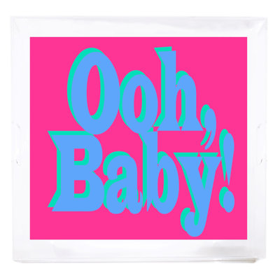 Ooh Baby Acrylic Square Decorative Tray