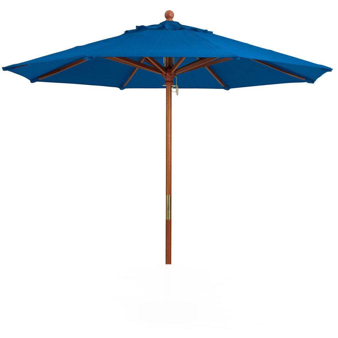 Grosfillex Wooden 9' Market Umbrella Grosfillex Expert Fabric 