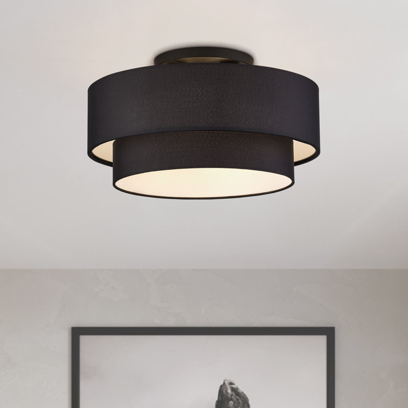 Bainbridge 3 Light Black Large Semi-flush