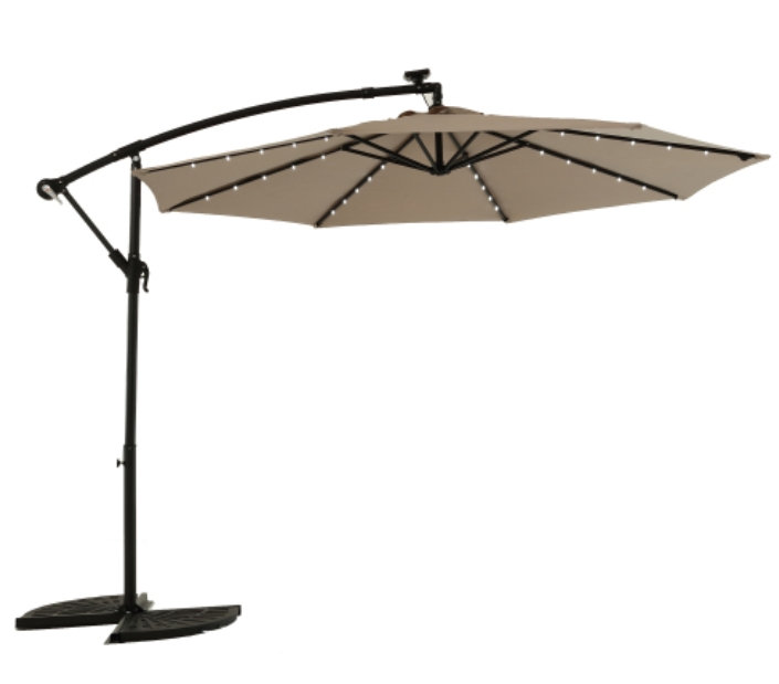 Parasol de marché à DEL 10 pi (kaki), Kaki