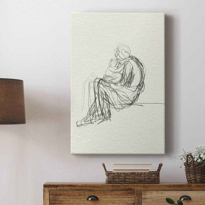 Croquis rétro Lxxix - galerie Cavas sur mesure, H 60 po x l 40 po