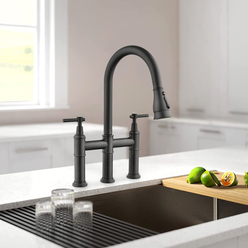 Pdpbath Kitchen Faucet, Black
