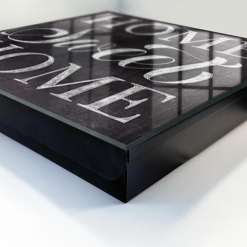 Key cabinet for wall, Opens to the left, 30x30x5, Black, Beautiful letters on a dark background, 