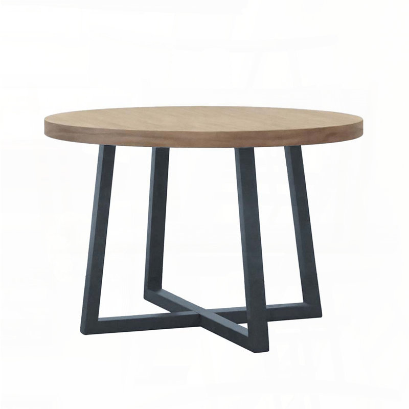 Table de salle à manger ronde avec pieds couleur ardoise