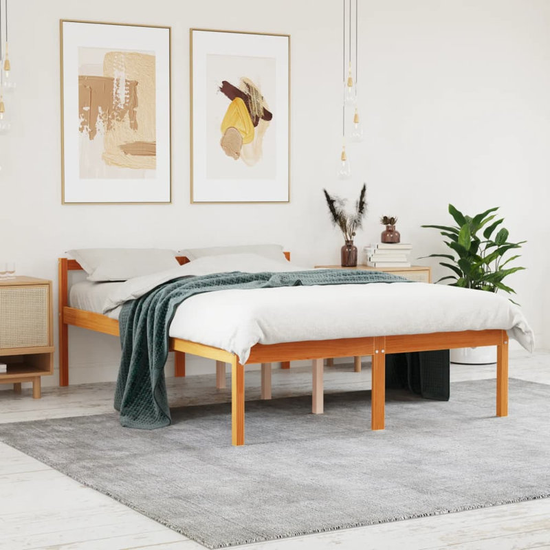 Bonapart Solid Wood Bed, Double (4'6)