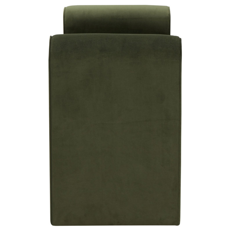 Garth Velvet Bench, Forest Green