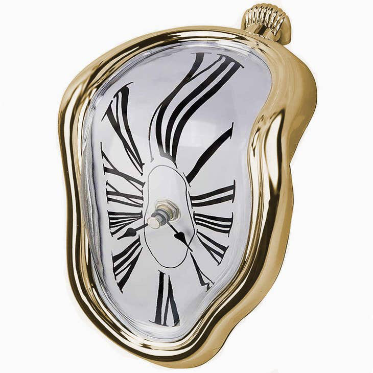 Roman Numeral Mechanical Tabletop Clock, Gold
