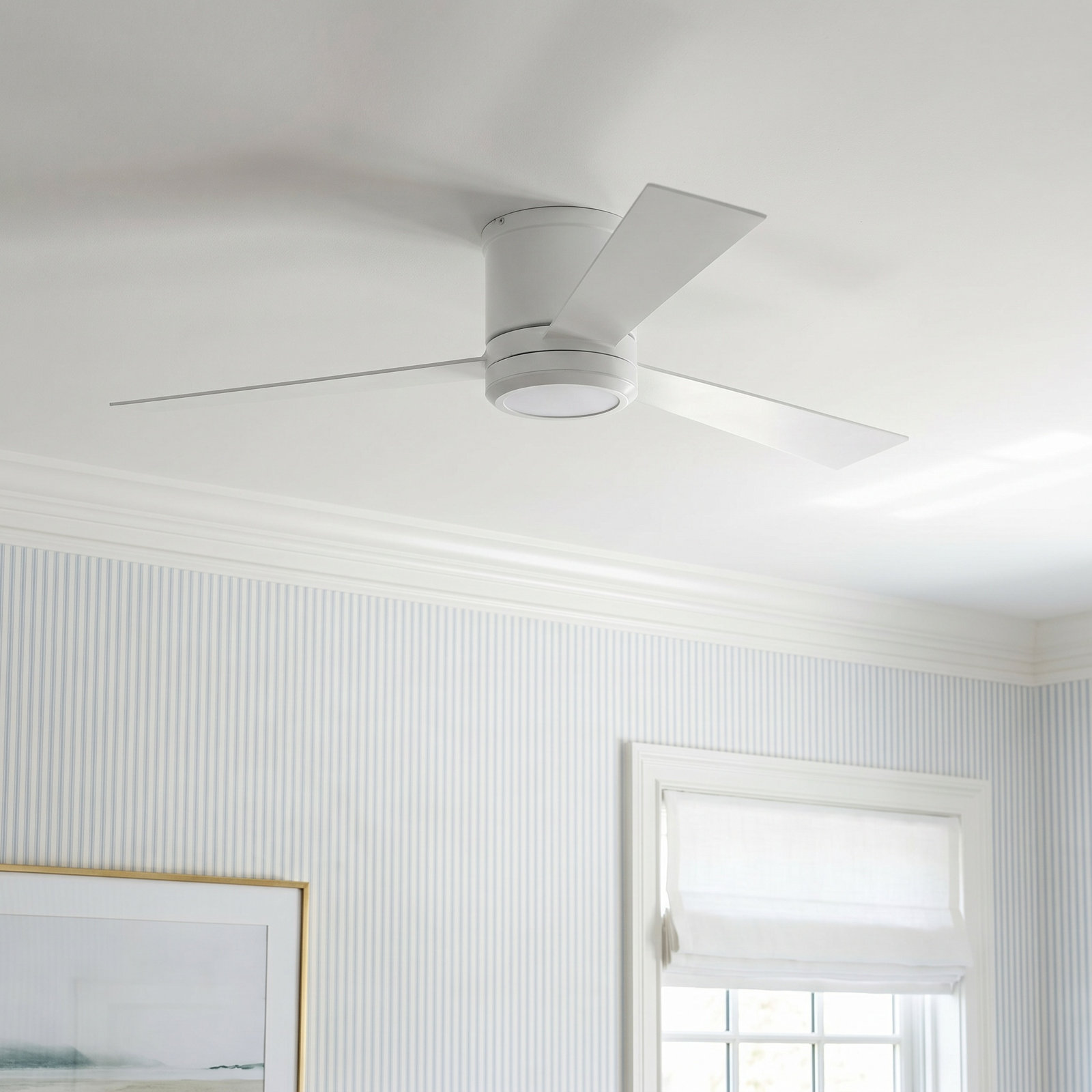 Rodrick Ceiling Fan with LED Light Kit, 42", Matte White