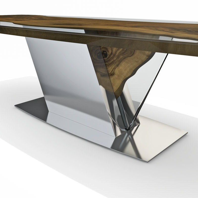 Table de salle à manger Evandros, L 48 po x L 120 po