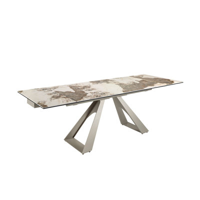 Extendable Marble Top Dining Table