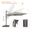 Scarlat 10' Square Cantilever Umbrella with Base-1338653768