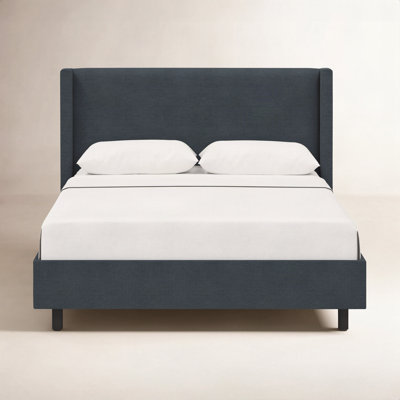 Hanson Upholstered Wingback Platform Bed