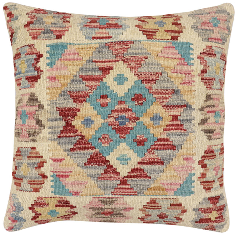 Coussin Kilim tissé à la main Southwestern Gauci - 18 po x 19 po