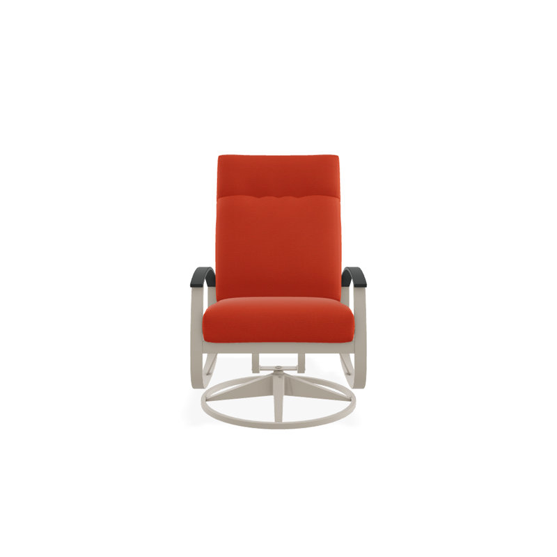 Chaise berçante pivotante réglable avec coussins Askar, Mango, Graphite classique P30, Blanc brillant