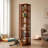 6-tier Solid Wood Rotating Bookcase