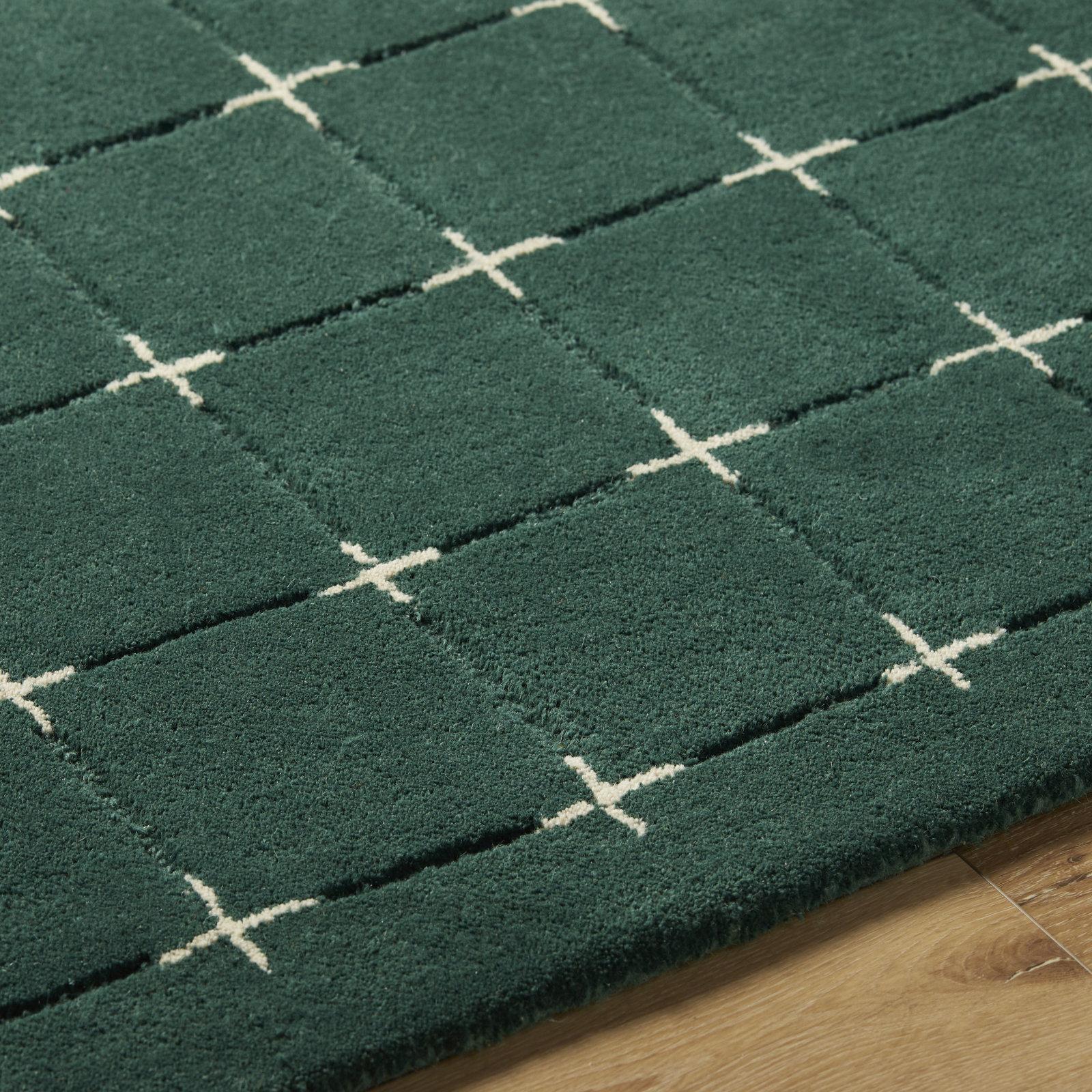 Mallory Hand-Tufted Green Rug, Rectangle 10' x 14'