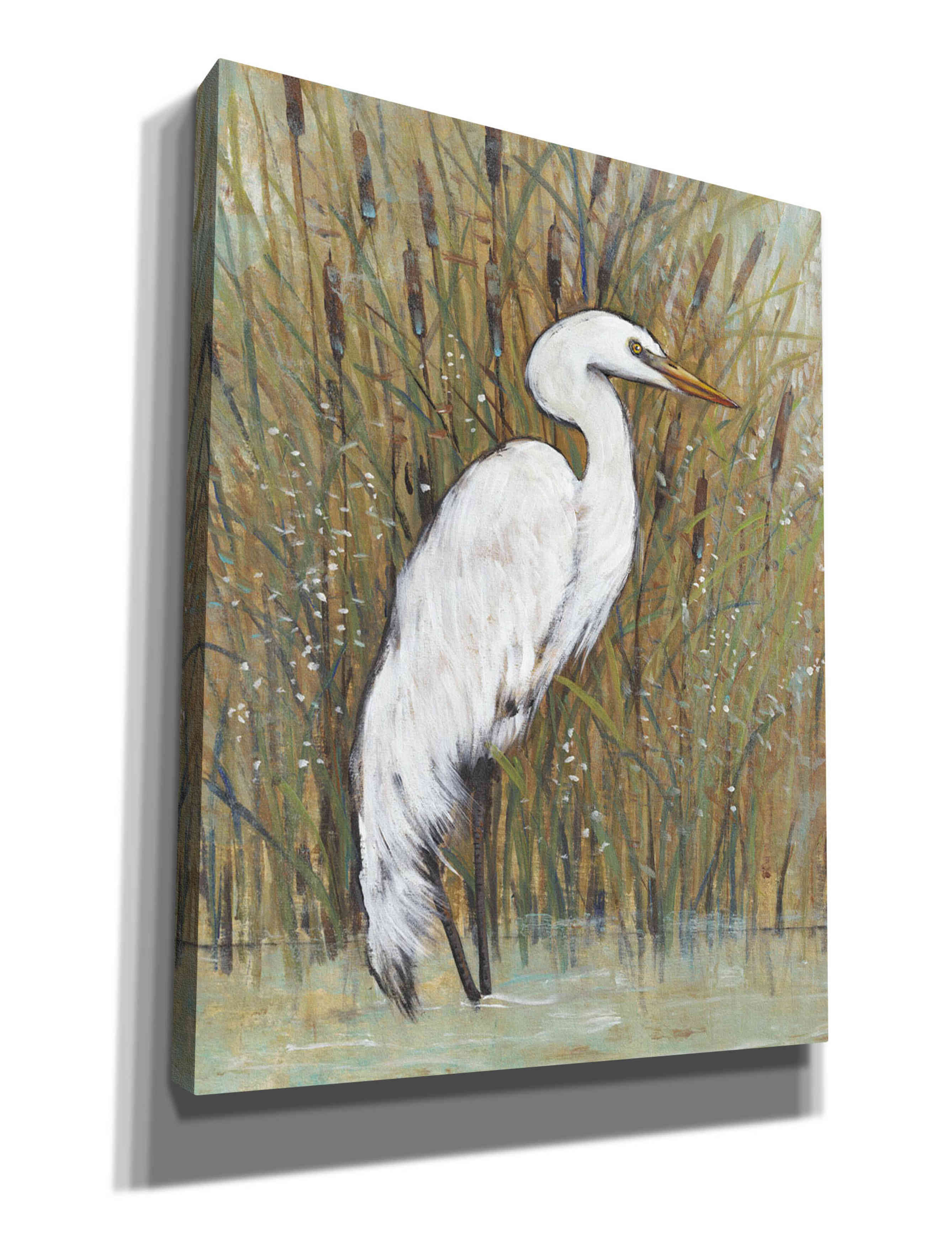 Rosecliff Heights White Egret II On Canvas by Timothy O' Toole Painting ...