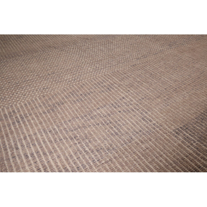 Grand tapis oriental marocain brun fait à la main 12 x 19