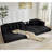 [NEW ARRIVED] [VIDEO PROVIDED] Oversize Cloud Sectional Couch, L-Shape Sofa, Convertible Floor Sleeper Sofa Bed, No Assembly,Eight pillows,3-in-1,Magazine bag,(Right Facing Sofa),Corduroy,Black-512791399-512791395