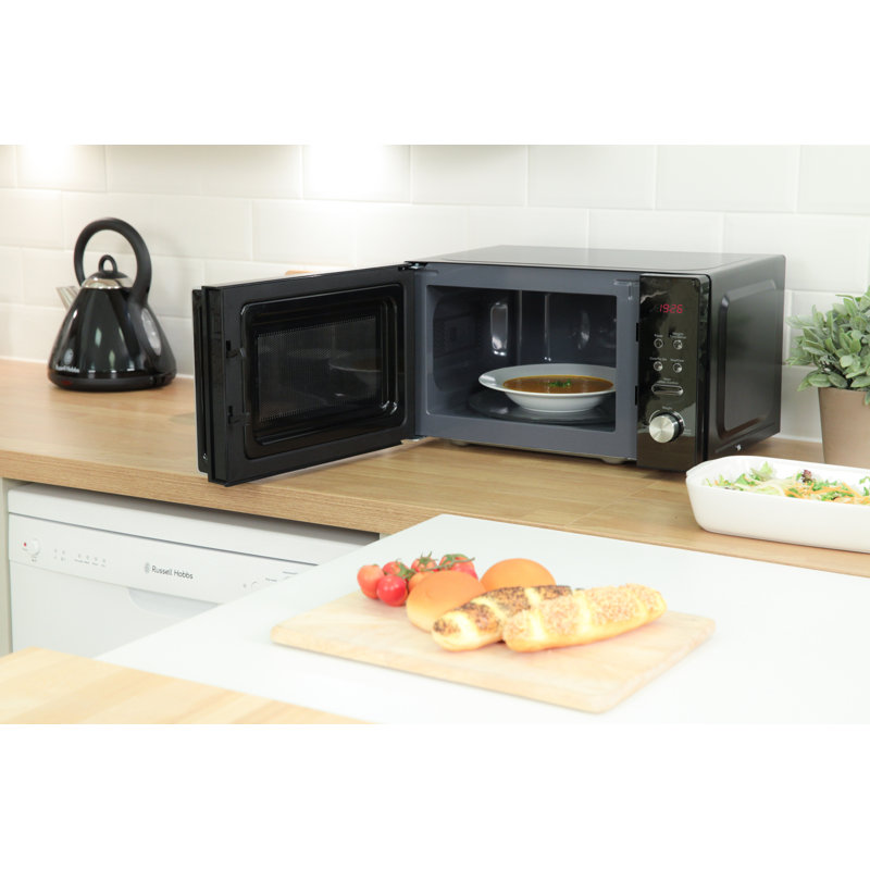 20 L 800W Countertop Microwave, Black