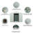6Ft X 5Ft Outdoor Metal Shed In White - Galvanized Iron Frame For Robustness, Panels, Punched Ventilation, Sliding Door With Padlock, Easy Assembly Process Framework Stability, Airflow Vents, Handbook-123403562-123403567