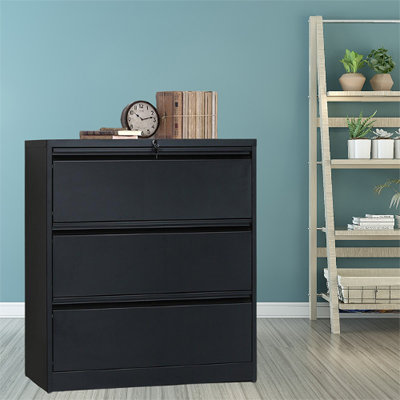 Allisin 3-Drawer Metal Lateral Filing Cabinet