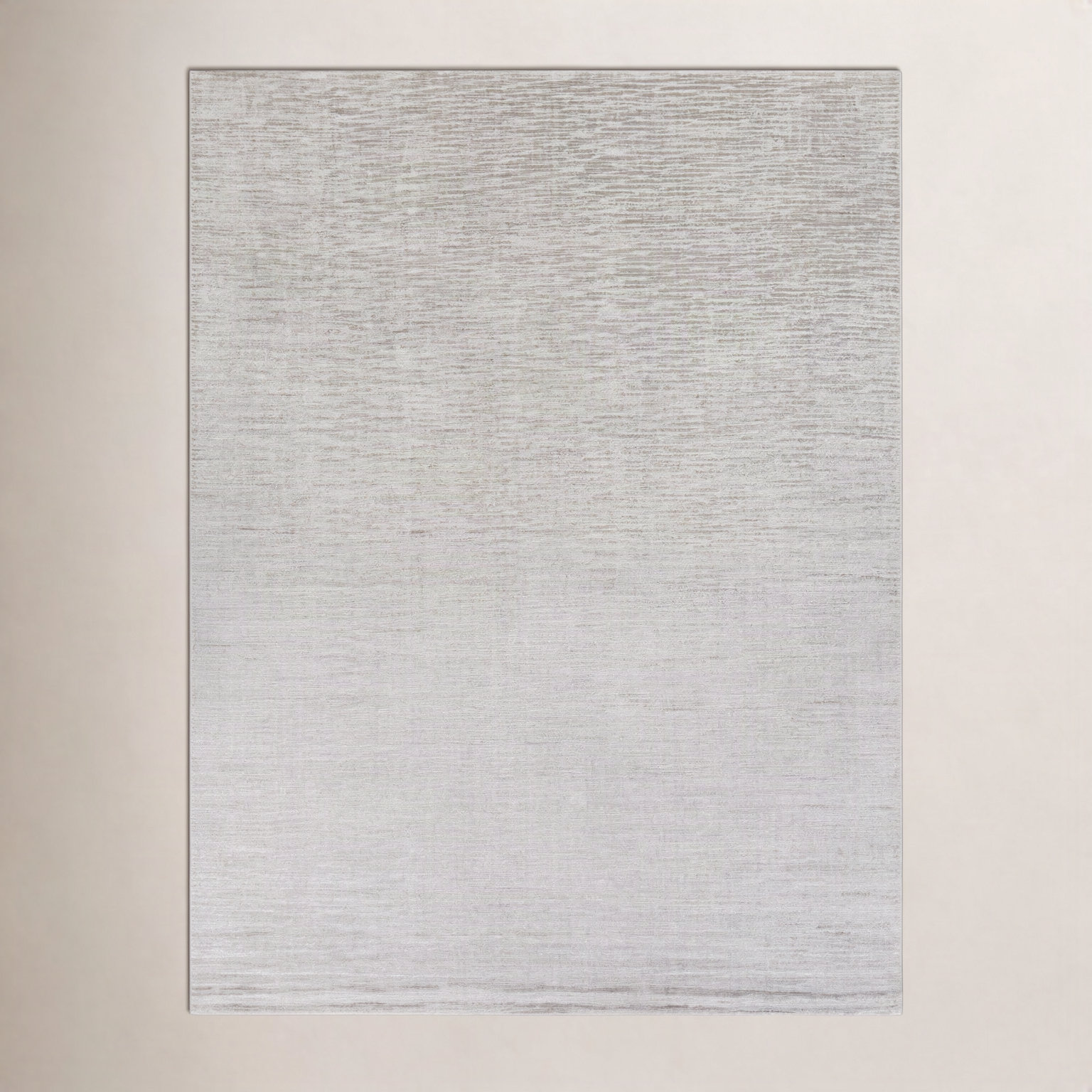 Elba Gray White Hand-Loomed Rug, Rectangle 6' x 9'