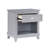Sely Nightstand, 1 Drawer W Open Cubby, White Wood, Ring Handle-122000244