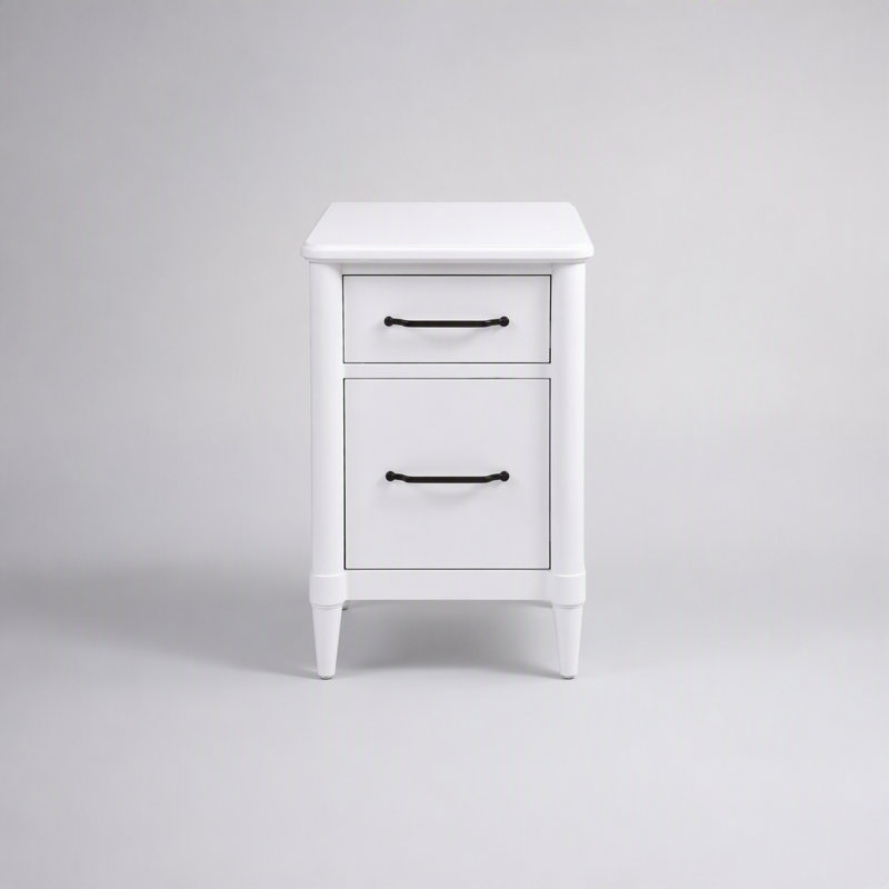 Classeur durable à 2 tiroirs avec glissières lisses et rangement spacieux, parfait pour les espaces de bureau organisés.