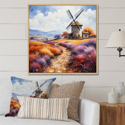«Mill Wind Majestic Countryside», reproduction sur toile