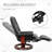 Faux Leather Manual Recliner, Adjustable Swivel Lounge Chair With Footrest, Armrest And Wrapped Wood Base For Living Room, Black-1964583231