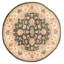 Tapis unique en laine noué à la main 8 pi One-of-a-Kind Wiersma vert foncé / rose / crème