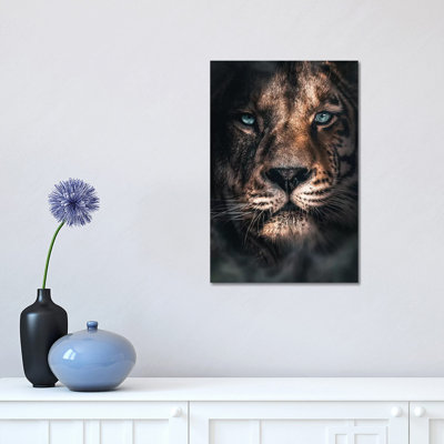Half A Tiger Half A Lion by Zenja Gammer - Print on Canvas