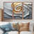 Toile avec cadre flottant brun