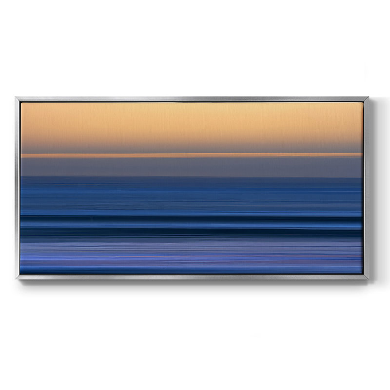 Coucher de soleil coucher de soleil VI - Toile tendue avec châssis encadré - Prêt à être accroché, H 21 po x l 41 po