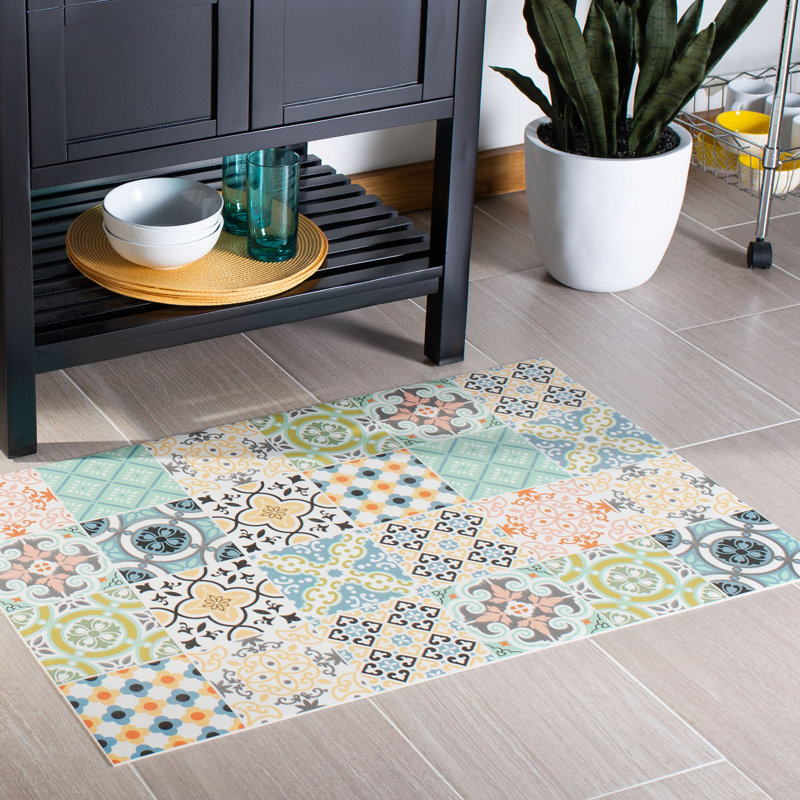 Tapis de cuisine en vinyle, Rectangle 2 pi 2 po x 3 pi 3 po