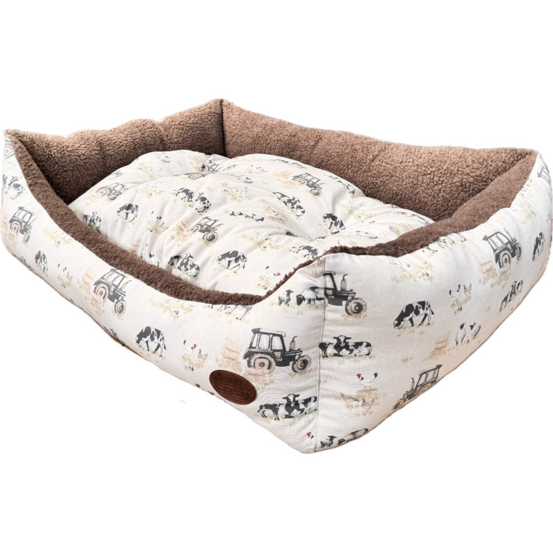 Orleans Animal Print Polyester Pet Bed, 13cm H x 36cm W x 31cm D
