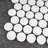 Porcetile Round 11.58 in. x 12.41 in. Penny Matte Porcelain Mosaic Wall and Floor Tile