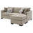 Bevis Upholstered Sleeper Sectional Chaise Sofa Camel-1470274538