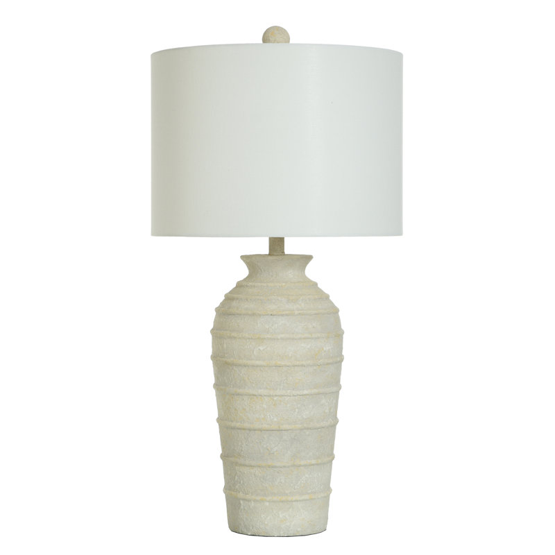 Brie - Poly Resin Table Lamp - Off-White Shade
