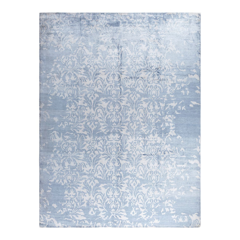 Overdyed One-of-a-Kind Rectangle 9'1" X 12'2" Hand Knotted Area Rug